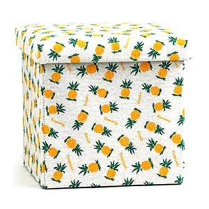 Кошик-пуфик для іграшок складаний "Ананас"