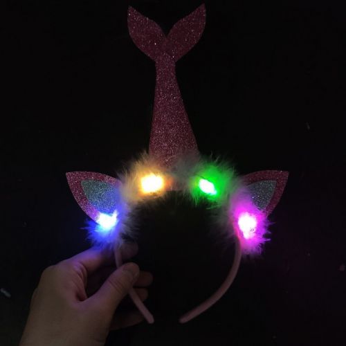 Обруч "Хвіст русалки" зі світлом (синій)