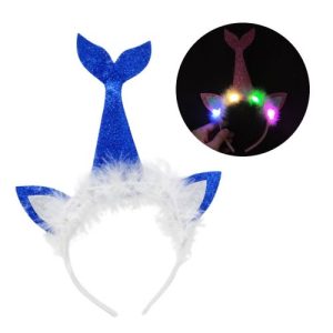 Обруч "Хвіст русалки" зі світлом (синій)