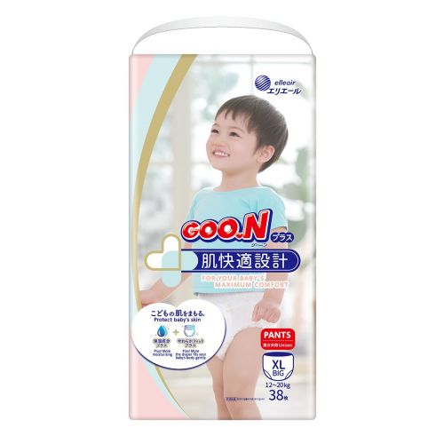 Підгузки Goo.N Plus для дітей (розмір 5(XL), 12-20 кг, 38 шт)