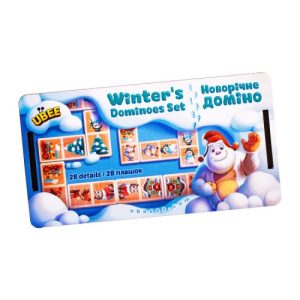 Деревʼяна гра "Новорічний доміно" (28 елем)