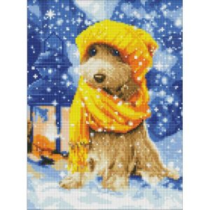 Алмазна мозаїка "Пухнастий друг" 30х40 см