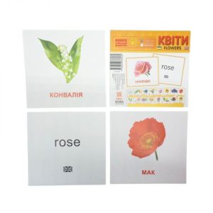 Картки міні "Квіти" (17 карток 11х11) (укр)