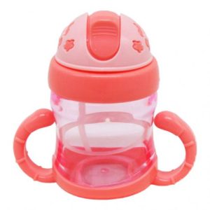 Поїльник з трубочкою, 150 мл, рожевий