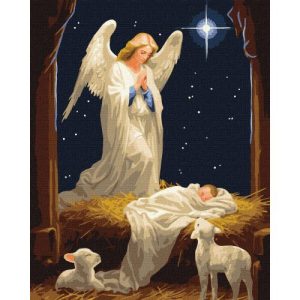 Набір для розпису по номерах "Під захистом янгола" 40х50см