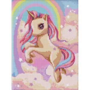 Набір з алмазною мозаїкою для дітей "Чарівний політ" з АВ стразами 30х40см