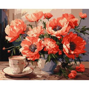 Картина за номерами "Букет із маками" 40х50 см