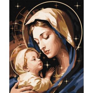 Картина за номерами з фарбами металік "Любов матері" 40х50 см
