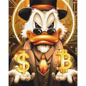 Картина по номерах з фарбами металік "Скрудж Макдак" 40x50 см