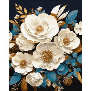 Картина за номерами з фарбами металік "Біла симфонія" 40х50 см