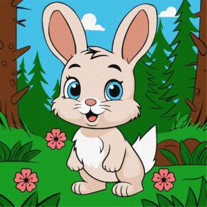 Картина за номерами "Чарівний зайчик" 25х25 см
