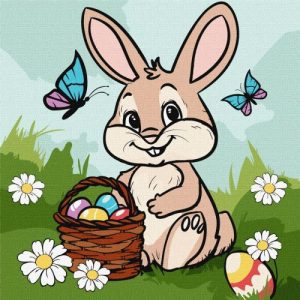 Картина за номерами 7+ "Великодній кошик" 30х30 см