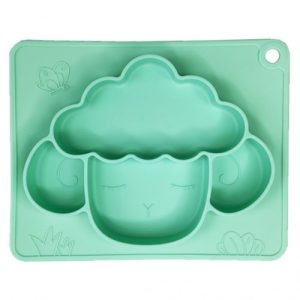 Силіконова тарілка-килимок "Баранчик", мʼятний