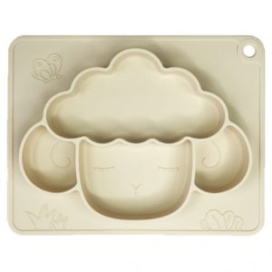 Силіконова тарілка-килимок "Баранчик", кремовий