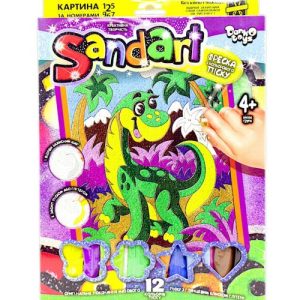 Фреска з кольорового піску "Sandart" Діно