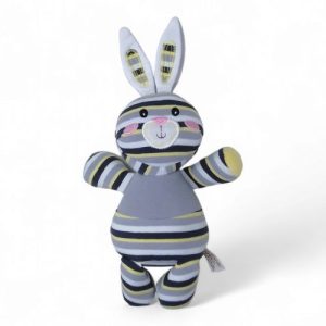 Іграшка мʼяка текстильна "Зайчик Сем", 22 см
