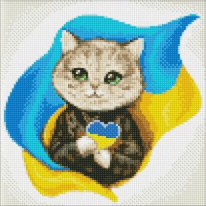 Алмазна мозаїка "З Україною в серці" 30х30 см