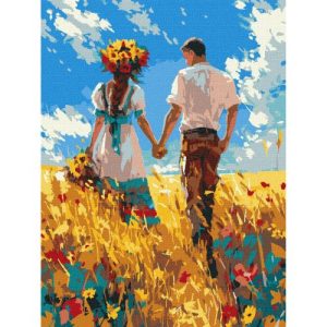 Картина по номерах "Прогулянка закоханих" 30х40  см