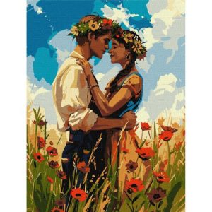 Картина по номерах "Закохана пара" 30х40  см