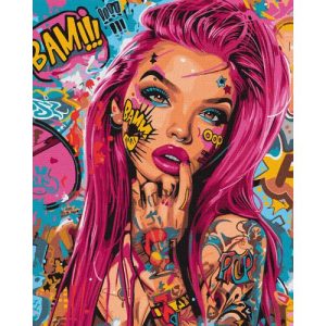 Картина по номерах "Кольоровий сплеск" 40х50 см