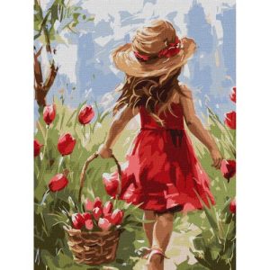 Картина по номерах "Квіткова радість" 30х40  см