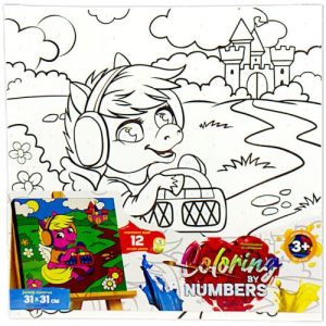 Картина по номерах дитяча "Поні меломан" 31х31 см