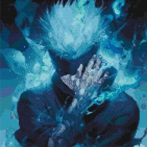 Алмазна мозаїка "Аніме, Сатору Годжо, Магічна битва" 40х50 см