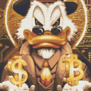 Алмазна мозаїка "Скрудж Макдак голд" 40х50 см