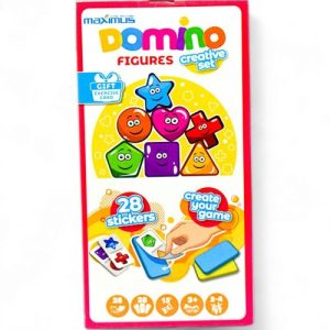 Розвиваюча гра "Доміно. Геометричні фігури (+ комплект наліпок для фішок)