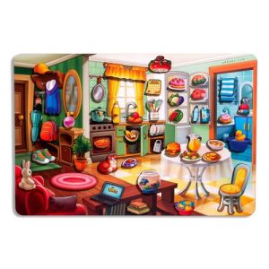 Гра на липучці 2 в 1 "Наведи порядок і погодуй малюка"