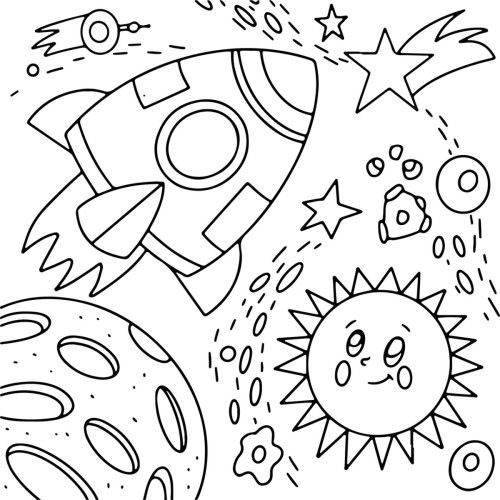 Дитячий набір для розпису "Космос", 25х25 см