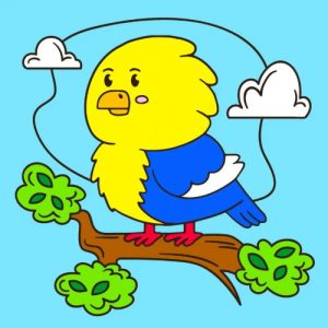 Дитячий набір для розпису "Пташка", 25х25 см