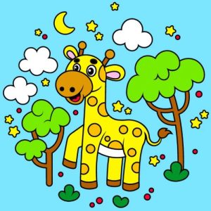 Дитячий набір для розпису "Жирафчик", 25х25 см