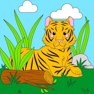 Дитячий набір для розпису "Тигрик", 25х25 см