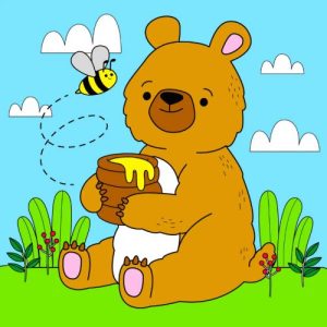 Дитячий набір для розпису "Медолюб", 25х25 см