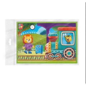 Гра розвиваюча мʼякі пазли А5. Потяг.