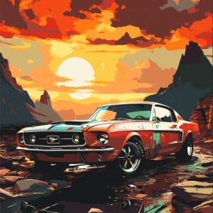 Картина по номерах "Авто Мустанг" 40х50 см