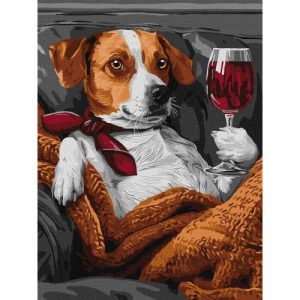 Картина по номерах "Пухнастий дегустатор" 30х40 см