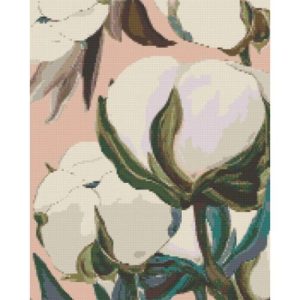 Алмазна мозаїка "Квітка бавовна" 40х50 см