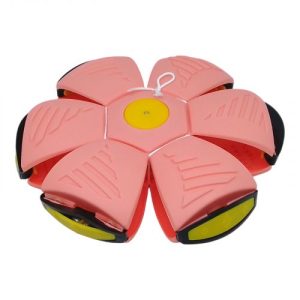 Мʼяч-трансформер зі світлом "Flat Ball Disc: Мʼячик-фризбі", персик