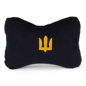 Подушка-підголівник з лого Тризуб чорний