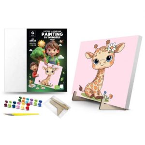 Картина по номерах на підставці "Жирафка" (25х25 см)