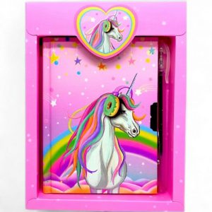 Блокнот дитячий на замочку, з ручкою 15x11 см (56 арк) "Єдиноріг"