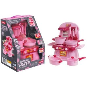 Набір кухня "Cooking Plate with Dishes" (10 pcs.) рожева