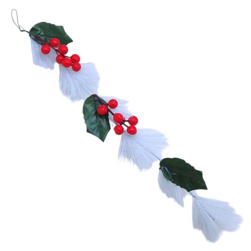 Новорічна декоративна гілка 50 см модель 37954