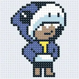 Алмазна мозаїка (міні) "Бравл Старс (Brawl Stars) Леон Акула", 10х10 см