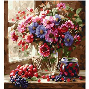 Картина за номерами "Букет і фрукти" 30х40 см