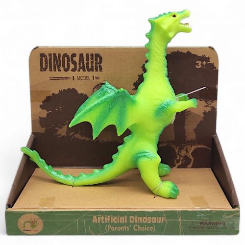 Фігурка гумова, озвучена, "Дракон" (коробка - 23,5х10,5х19 см), одноголовий