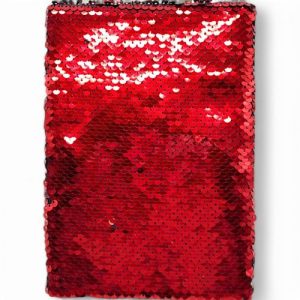 Блокнот "Паєтки" 80 аркушів, А5 (червоний)