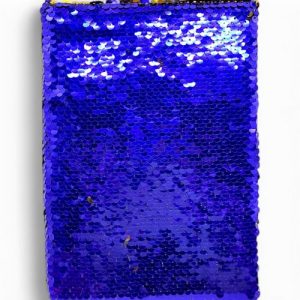 Блокнот "Паєтки" 80 аркушів, А5 (синій)